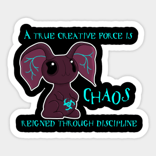 Creative Chaos Bunny Sticker